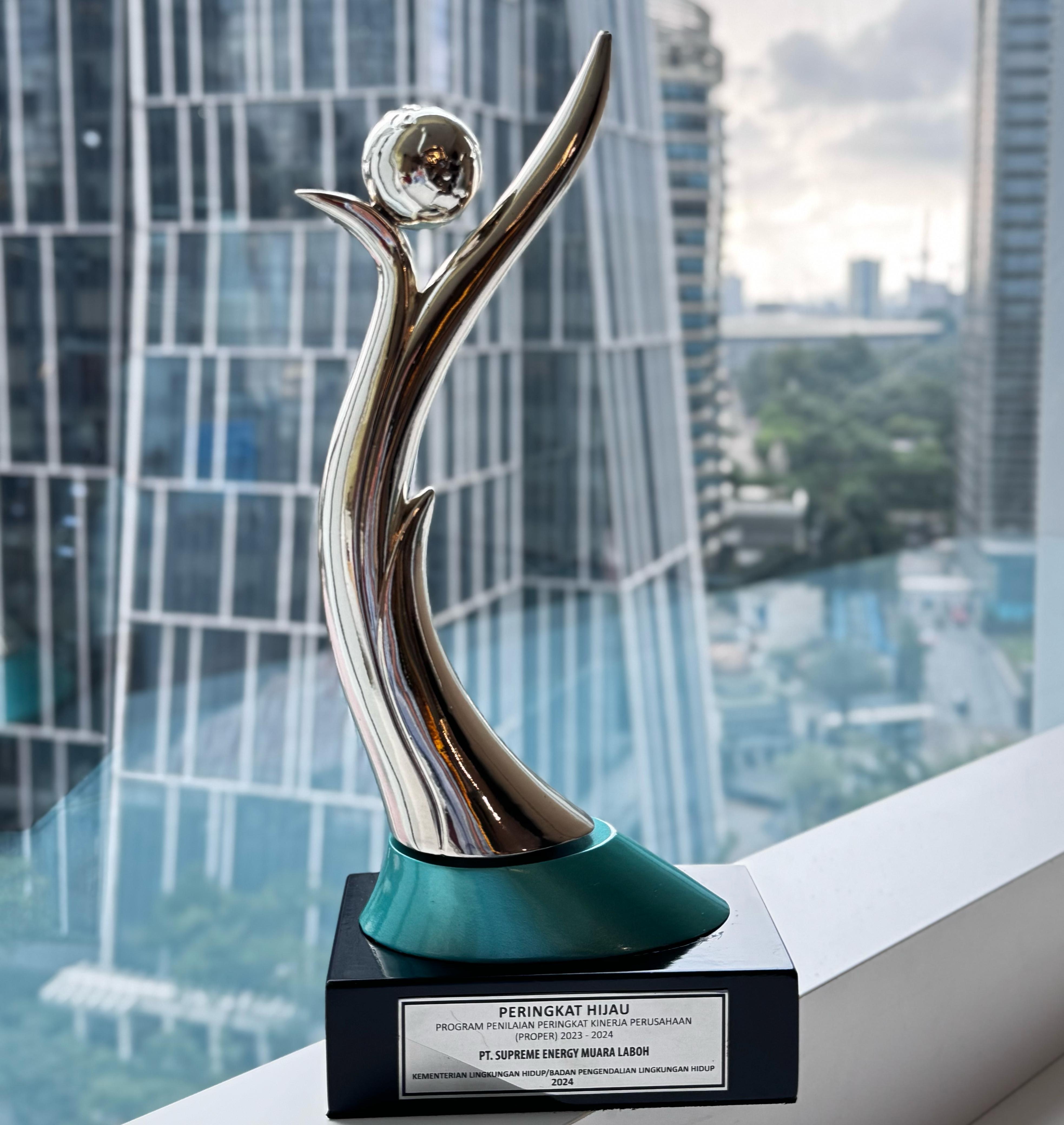 ANUGERAH LINGKUNGAN - KLHK - PROPER PERINGKAT HIJAU - SUPREME ENERGY MUARA LABOH - 2023